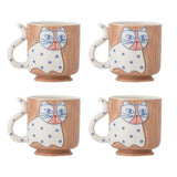 Bloomingville Missy Becher aus Steingut in Bunt 325 ml – 4er Set für Küche und Tischdeko