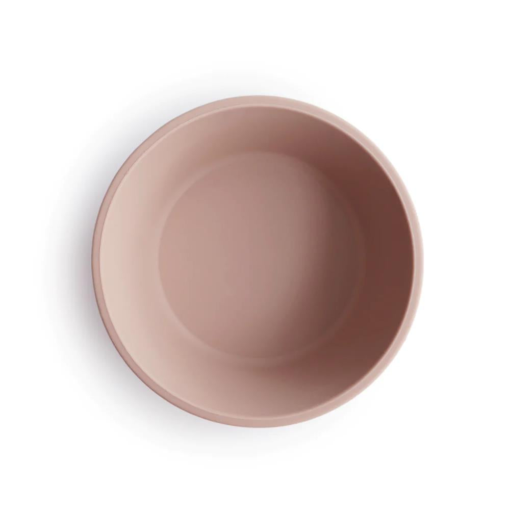 Mushie Silikon-Kinderschüssel, Blush, Schüssel mit Rutschfestem Saugnapf
