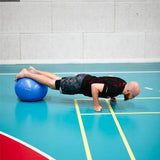 Gymnastikball 55 cm Blau mit Luftpumpe für Pilates und Fitness | HMS YB01N