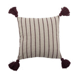 Bloomingville Vivielle Kissen 45x45 cm bunt - Baumwollkissen mit Blumenmuster & Quasten für Sofa