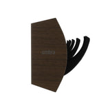 Umbra Flip Wandgarderobe, Garderobenleiste in Walnuss, mit 5 beweglichen Haken in Schwarz