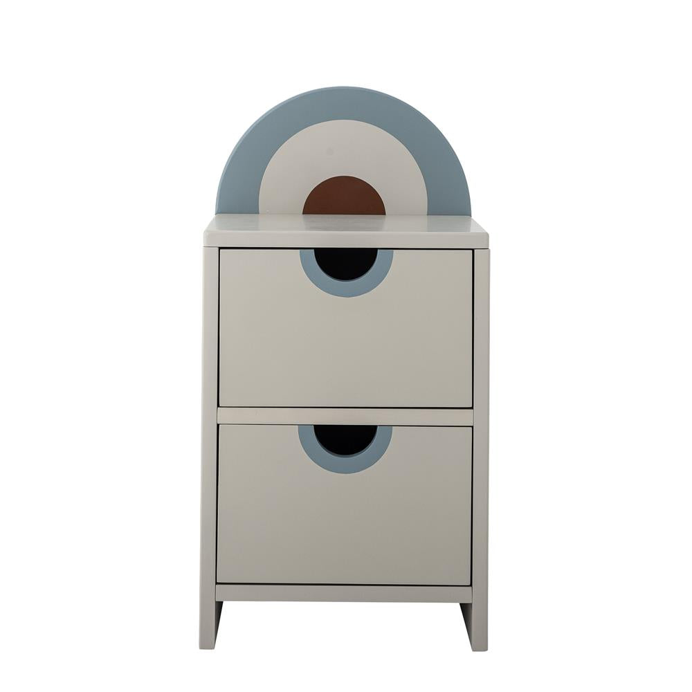 Bloomingville MINI Kiki Schubladen bunt - Kinderkommode mit Regenbogenmotiv aus MDF für Kinderzimmer