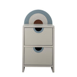 Bloomingville MINI Kiki Schubladen bunt - Kinderkommode mit Regenbogenmotiv aus MDF für Kinderzimmer