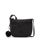 Kipling ARTO S, kleine Umhängetasche, Signature Emb (schwarz), Crossbody Tasche leicht