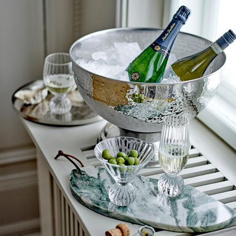 Bloomingville Kaluka Champagnerschale aus Edelstahl in Silber – elegante Getränkeschale für Feiern