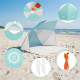 NILS CAMP 2in1 Strandschirm mit Windschutz für Strand Camping Outdoor
