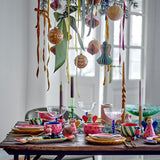 Bloomingville Caramella Weihnachtsteller, Steingut 2er Set mit Bonbon-Motiv