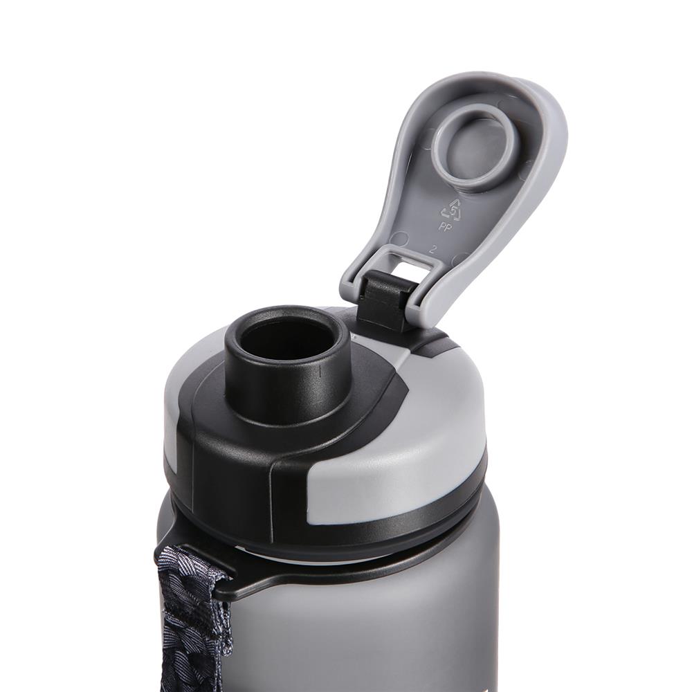NILS CAMP Trinkflasche Tritan 600 ml schwarz für Camping Outdoor Sport Reisen