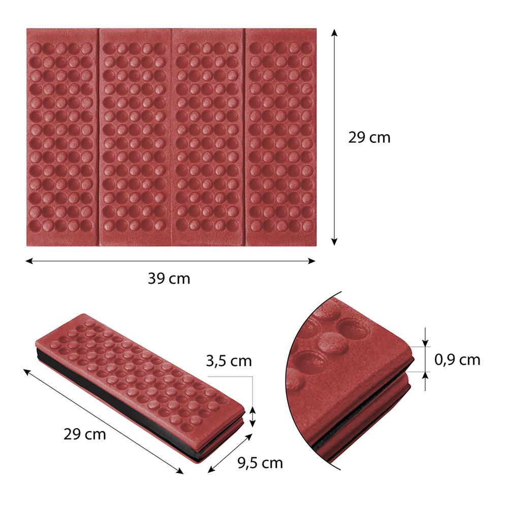 NILS CAMP Camping Sitzmatte rot faltbar ultraleicht für Camping Outdoor Strand