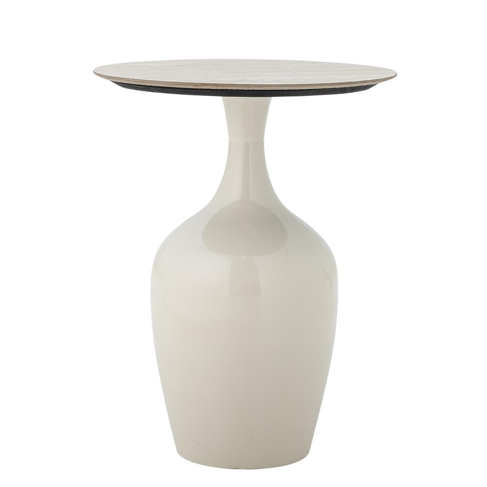 Bloomingville Lecco Beistelltisch natur - Design Couchtisch mit Keramikplatte für Wohnzimmer