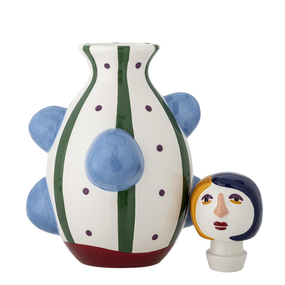 Bloomingville Conneli Vase Keramik bunt Gesicht Design 33 cm
