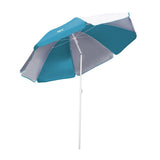 NILS CAMP Strandschirm türkis-weiß UV Schutz SPF40 für Strand Camping Garten