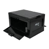NILS CAMP faltbare Campingbox mit Tischfunktion 50L in Schwarz - stabile Reisebox