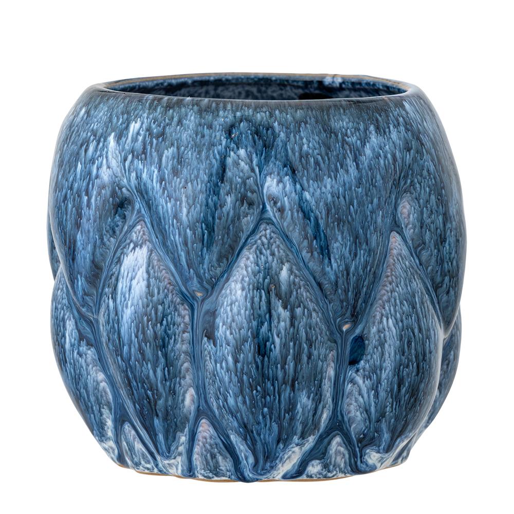 Bloomingville Posey Blumentopf blau Steingut D15xH14 cm