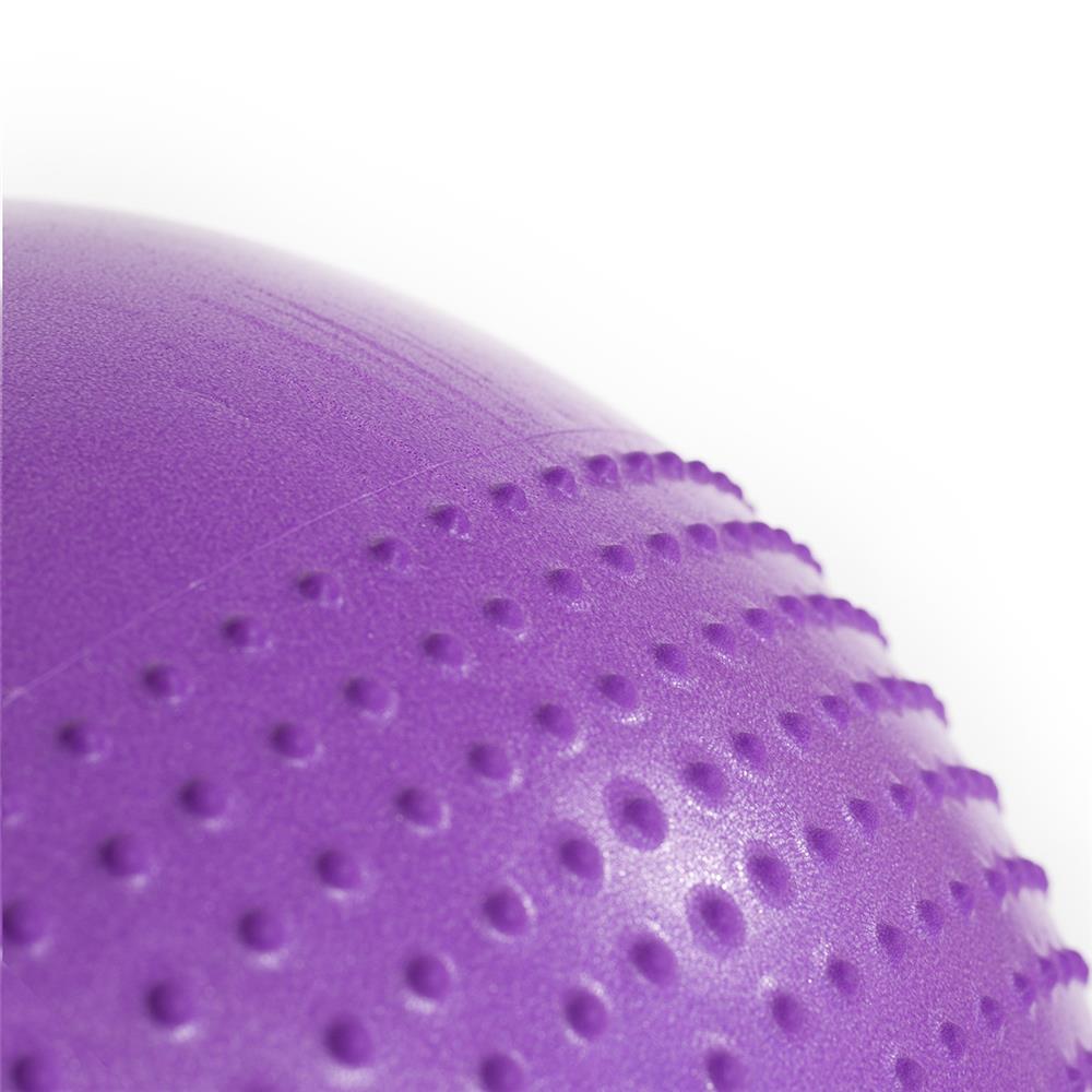 Gymnastikball 55 cm Lila mit Massage-Noppen und Luftpumpe | HMS YB03N