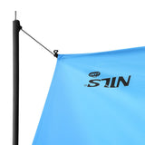 NILS CAMP Tarp 230x140 cm Blau - wasserdichte Camping Plane für Trekking, Outdoor & Schutz