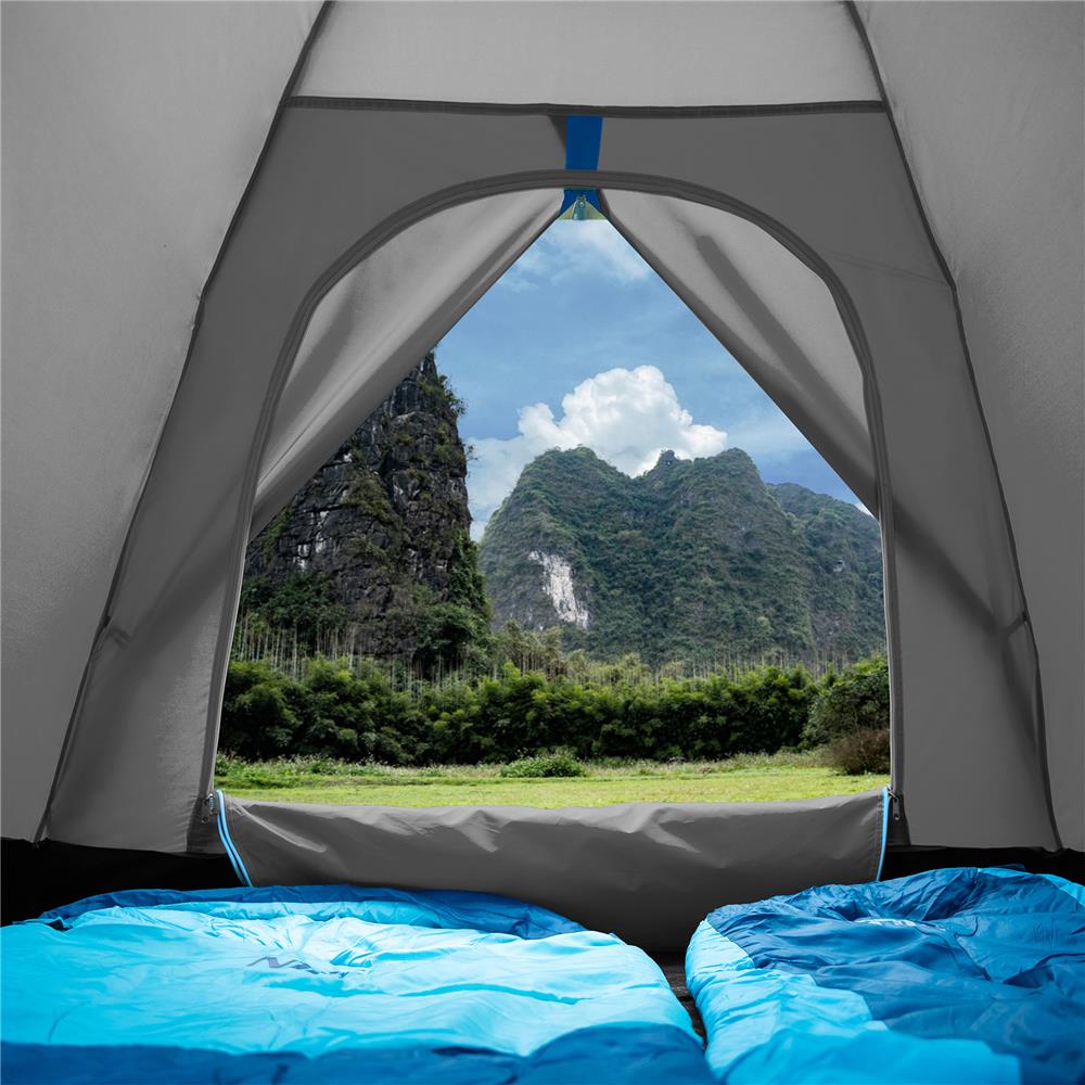 NILS CAMP Nightfall Zelt für 2 Personen in Grau - leichtes Campingzelt für Trekking, Berge & Outdoor