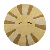 Bloomingville MINI Sun Teppich Gelb Wolle Durchmesser 110cm Kinderzimmer