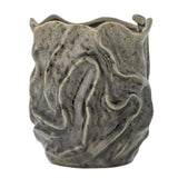 Bloomingville Soumia Deko-Vase, Grau, Steingut D16,5xH19 cm