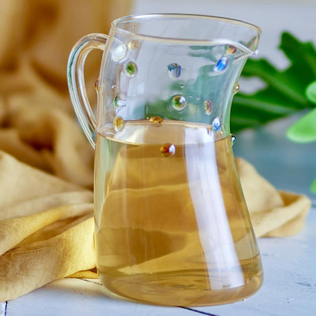 Bloomingville Thalia Krug aus Glas in Klar – mundgeblasene Glaskanne für Tischdeko