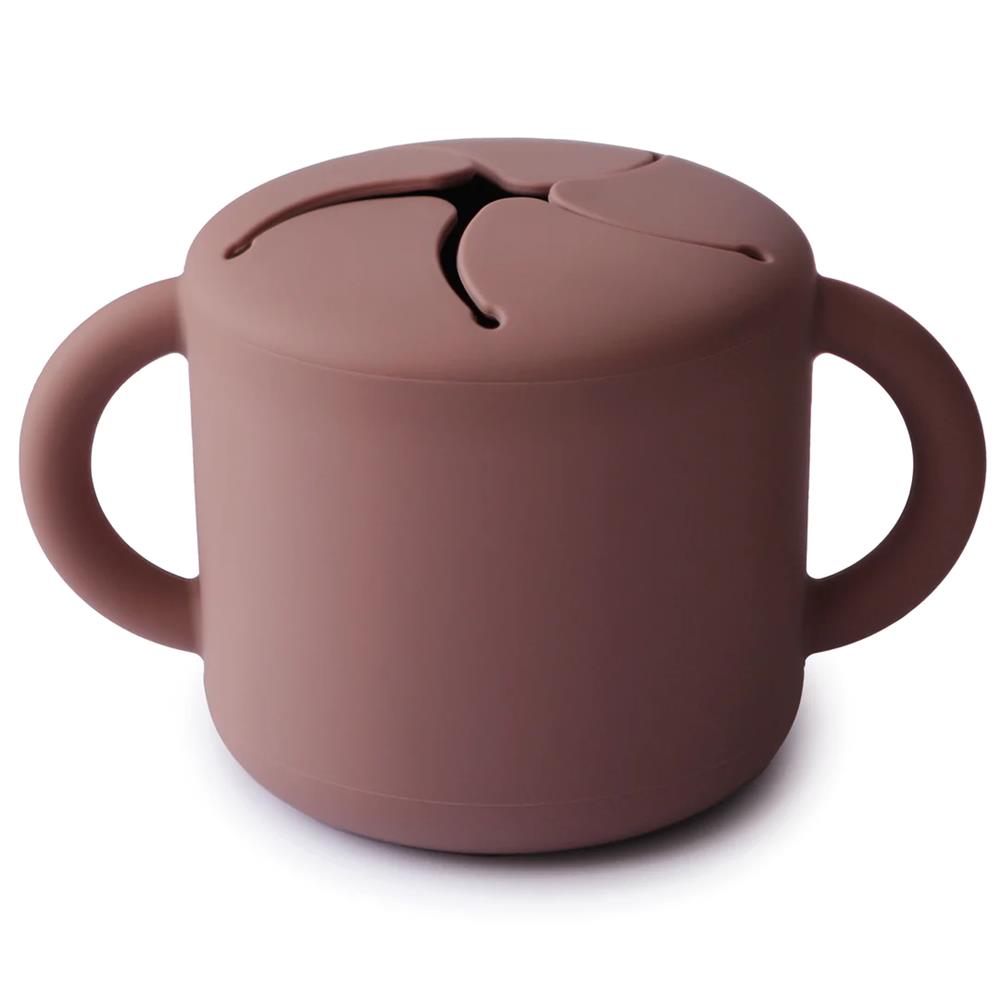 Mushie Snackbecher, Woodchuck, aus Silikon, BPA-frei