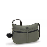 Kipling IZELLAH, mittelgroße Schultertasche, Green Moss (grün), Umhängetasche mit viel Stauraum