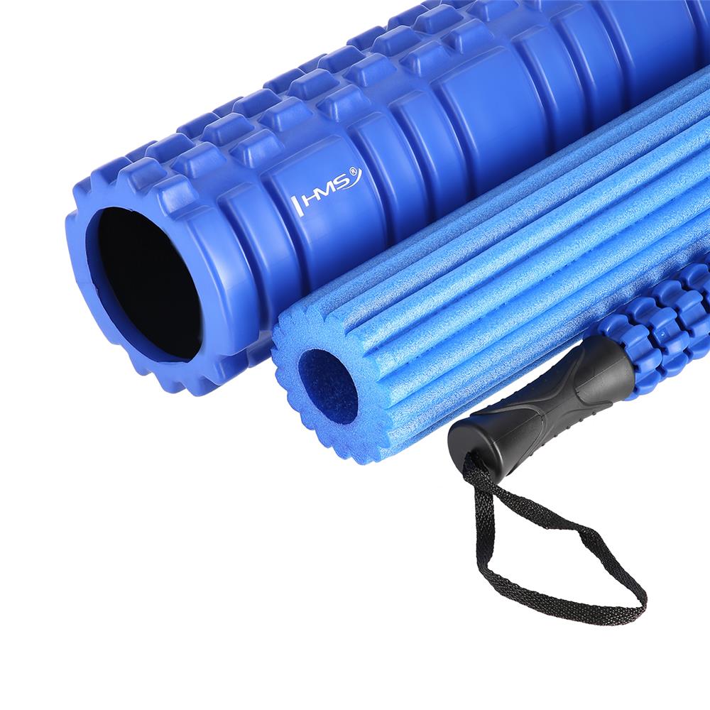Faszienrollen Set 3in1 Blau Massagerolle Triggerrolle Massage Stick | HMS FS118