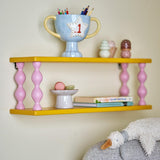 Bloomingville MINI Bibiola Regal Gelb Holz 60cm Wandregal Kinderzimmer