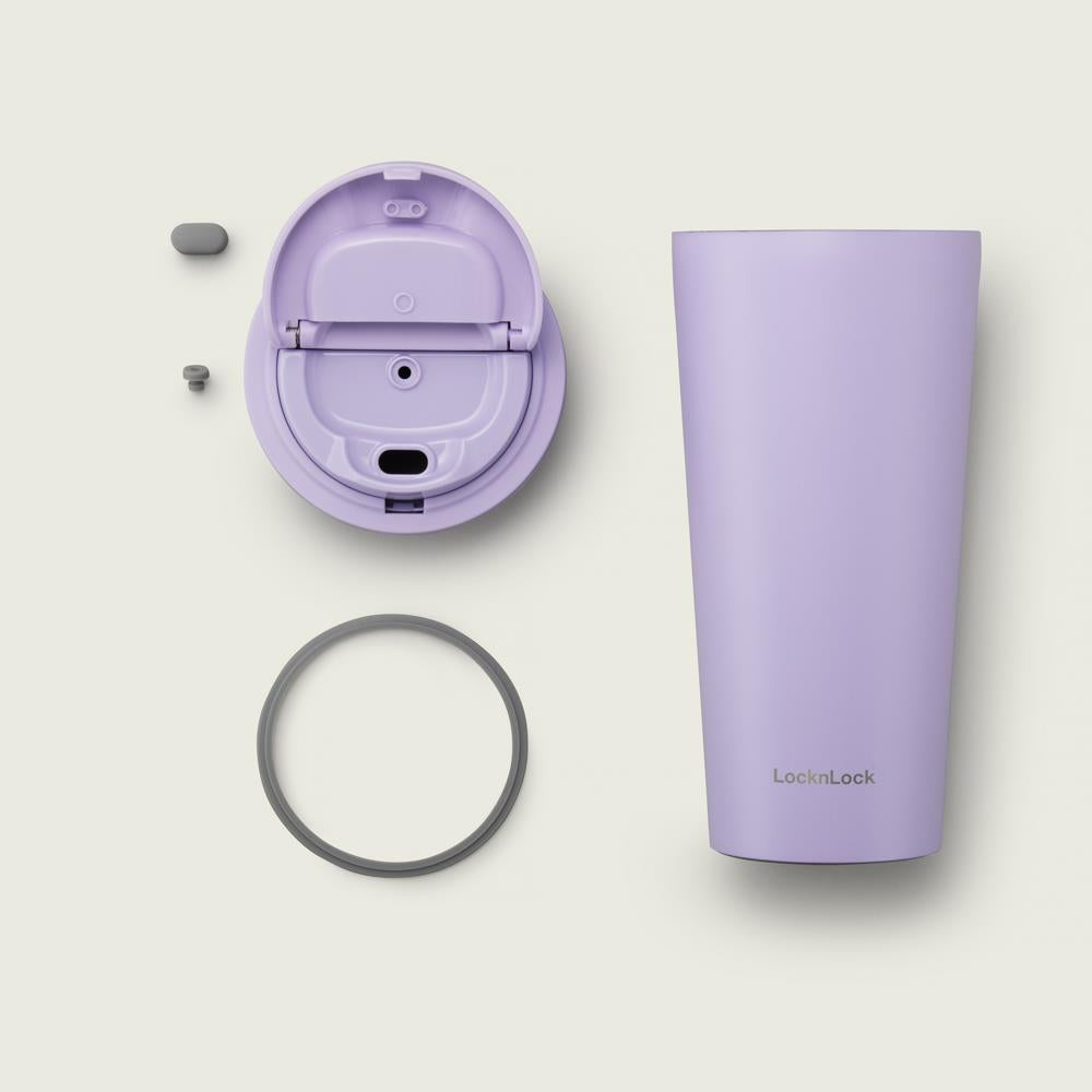 LocknLock One-Touch Clip Thermobecher 550 ml Rosa - Isolierbecher To Go Edelstahl