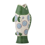 Bloomingville Irving Vase Steingut bunt Fisch Design 22 cm