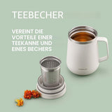 LocknLock Metro Teetasse Mint 400ml, Edelstahl, Warmhaltefunktion, Auslaufsicher, Rutschfest