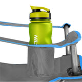 NILS CAMP Campingstuhl Grau-Blau - gepolsterter Klappstuhl mit Armlehnen für Camping, Garten & Angeln