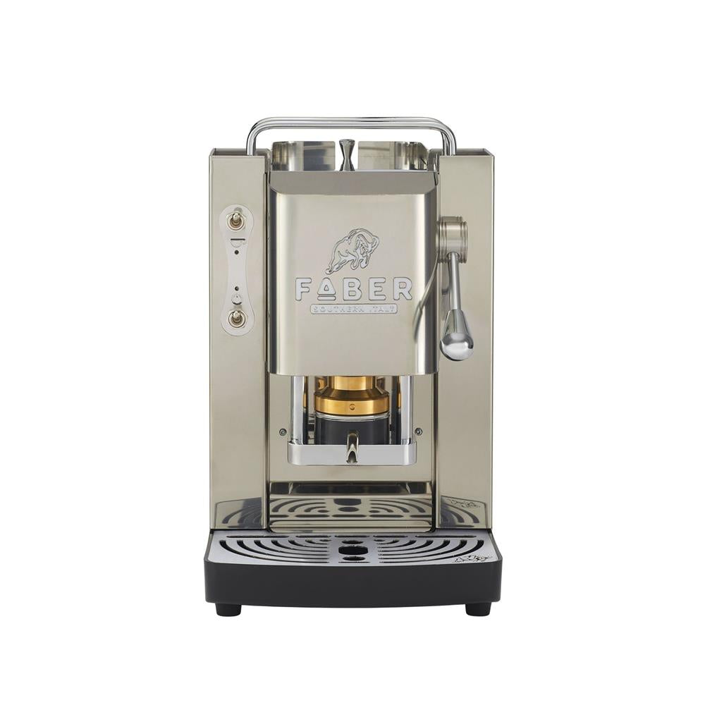 Faber Pro Deluxe Inox Glossy Chrom ESE Pad Kaffeemaschine 44 mm