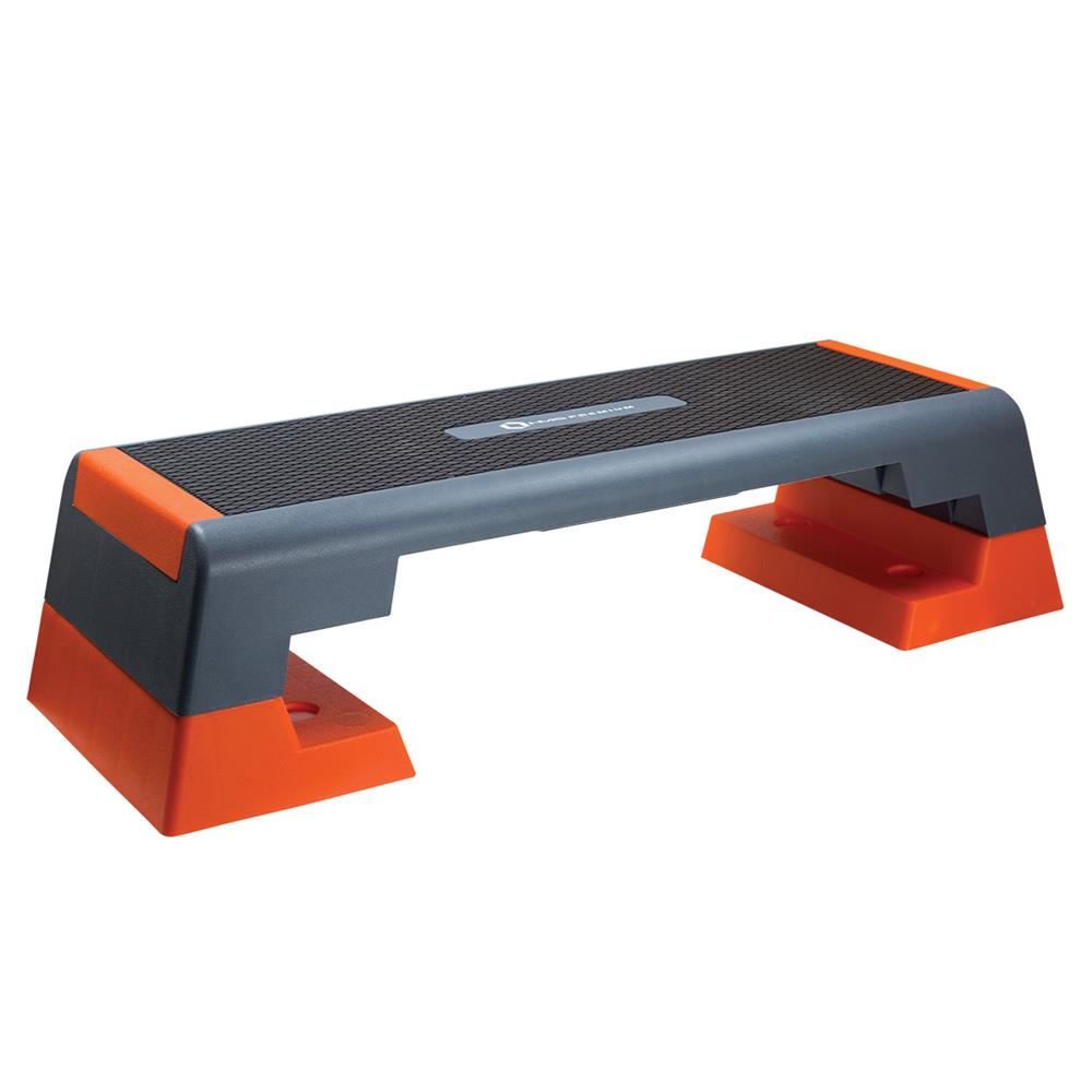 Aerobic-Steppbrett Schwarz/Orange höhenverstellbar bis 300 kg | HMS Premium AS007