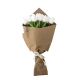 Bloomingville Tulip Blumenstrauß Tulpen in Weiß Kunstblumen Deko Strauß 32 cm