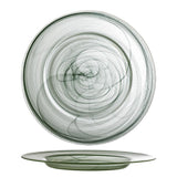 Bloomingville Amelie Teller 4er Set D33 cm grün - Glas Teller für Tischdeko & Küche