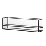 Bloomingville Filula Teelichthalter – Schwarzer Glasrahmen für moderne Winterdeko
