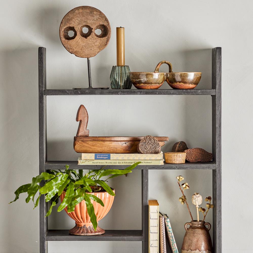 Bloomingville Hamida Box mit Deckel aus recyceltem Holz, braune Schmuckbox im mediterranen Stil