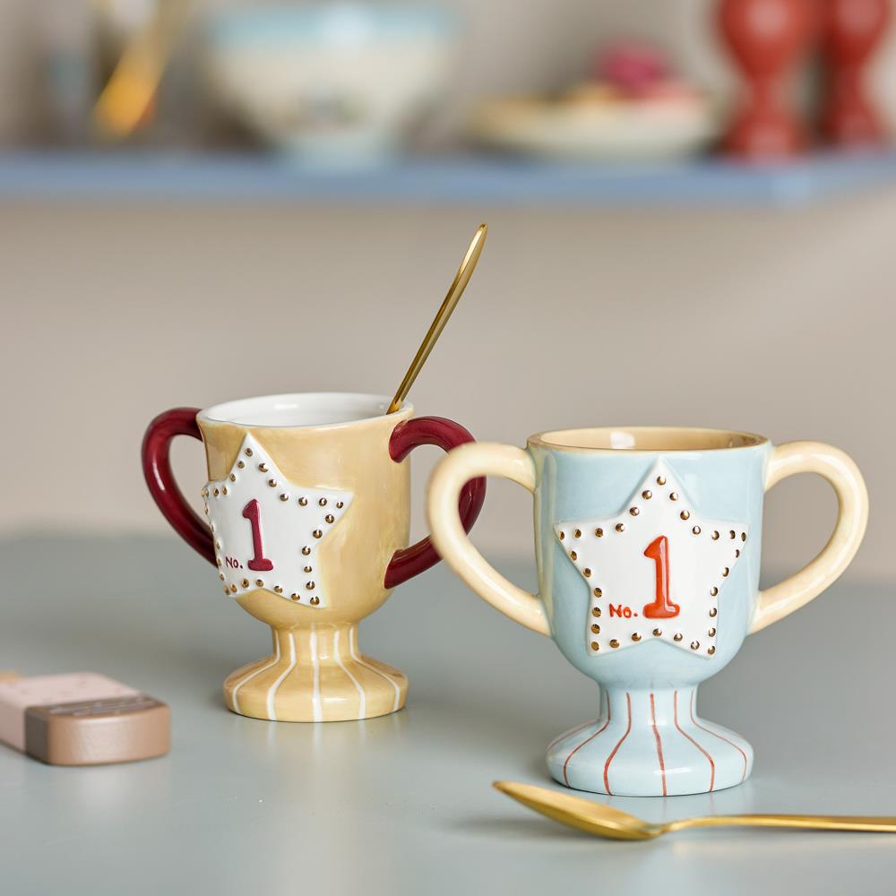 Bloomingville MINI Trophy Tasse Pokal fürs Kinderzimmer & Alltag, bunt, 2er Set