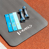 Yogamatte 183 x 61 x 1,2 cm Fitnessmatte Schwarz Gymnastikmatte rutschfest | HMS YM07