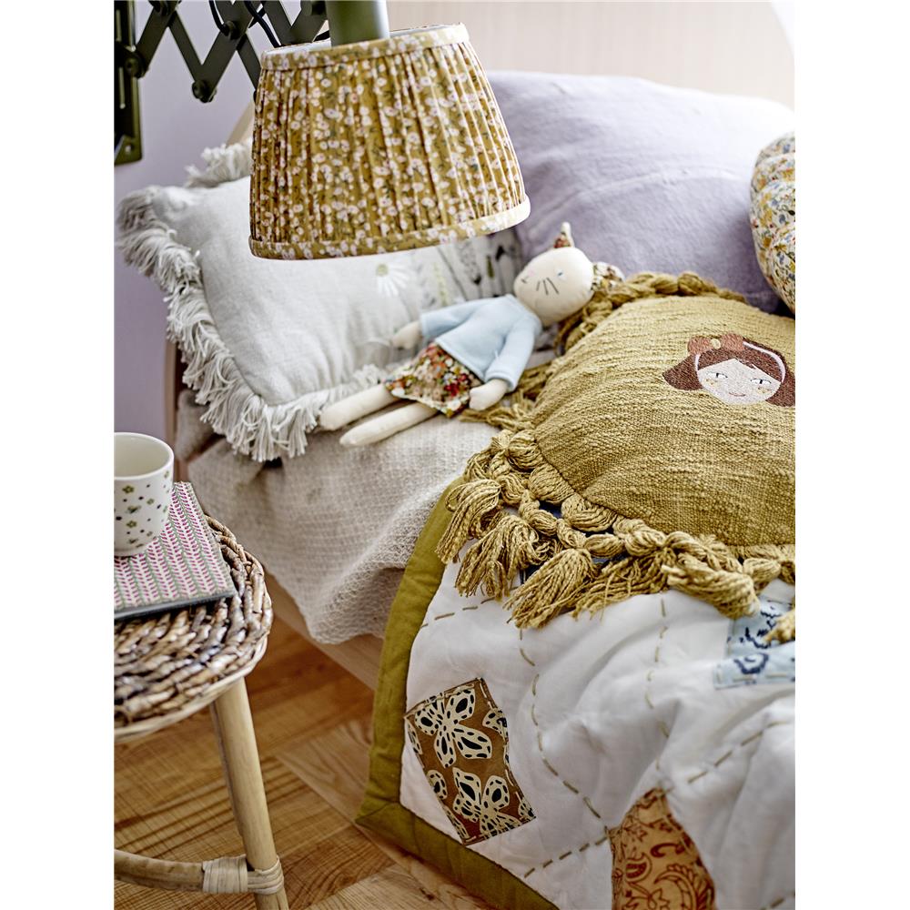 Bloomingville MINI Kita Kissen, Lila, Baumwolle L45 x B45 cm