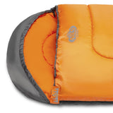 NILS CAMP Schlafsack Größe L Grau-Orange - Mumienschlafsack für Outdoor, Trekking & Camping