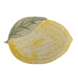 Bloomingville Hadden Servierplatte Steingut gelb Zitrone 32 cm