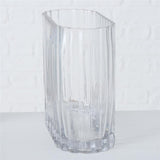 BOLTZE Vase Tulipa 2er Set Glas transparent Relief modern Blumenvase