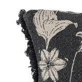 Bloomingville Mali Kissen, Schwarz, recycelte Baumwolle L50 x B50 cm