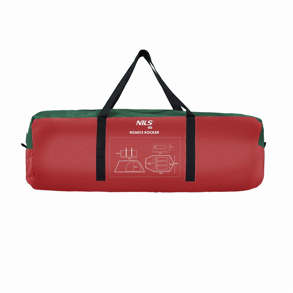 NILS CAMP Rocker Zelt für 3 Personen in Grün - Campingzelt mit Vorraum für Outdoor, Trekking & Camping