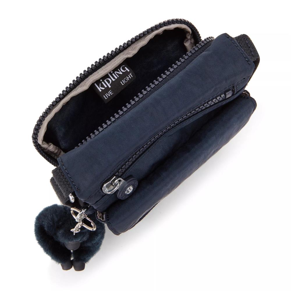Kipling NEW ELDORADO, kleine Umhängetasche, Blue Bleu 2 (blau), kompakte Crossbody Tasche
