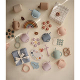 Mushie Sensorik-Spielzeug Blume, Soft Lilac, aus Silikon, BPA-frei