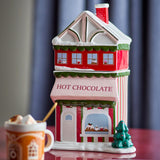Bloomingville Gloria Vorratsdose Haus Rot Keramik 2500 ml Weihnachtsdeko