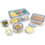 LocknLock 5-teiliges Frischhaltedosen-Set, Gefriergeeignet, Wasserdicht, Luftdicht, BPA-frei